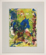 Bild 14 - 49,5x58 - blauer Hund - 2018 - Öl auf Holz