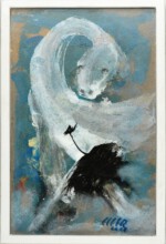 Bild 03 - 23x39,5 - Flucht - 2018 - Öl auf Holz