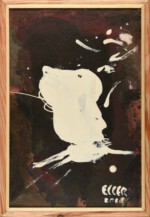 Bild 45 - 21,5x31 - Hund - Mensch - 2018 - Öl auf Holz